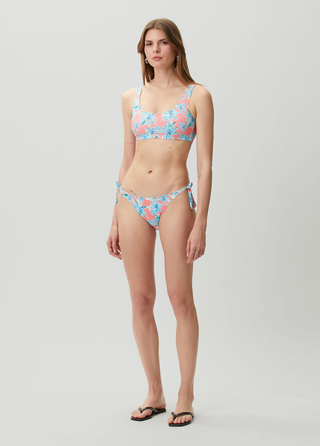 Fiji California Pembe Desenli Bikini Takımı