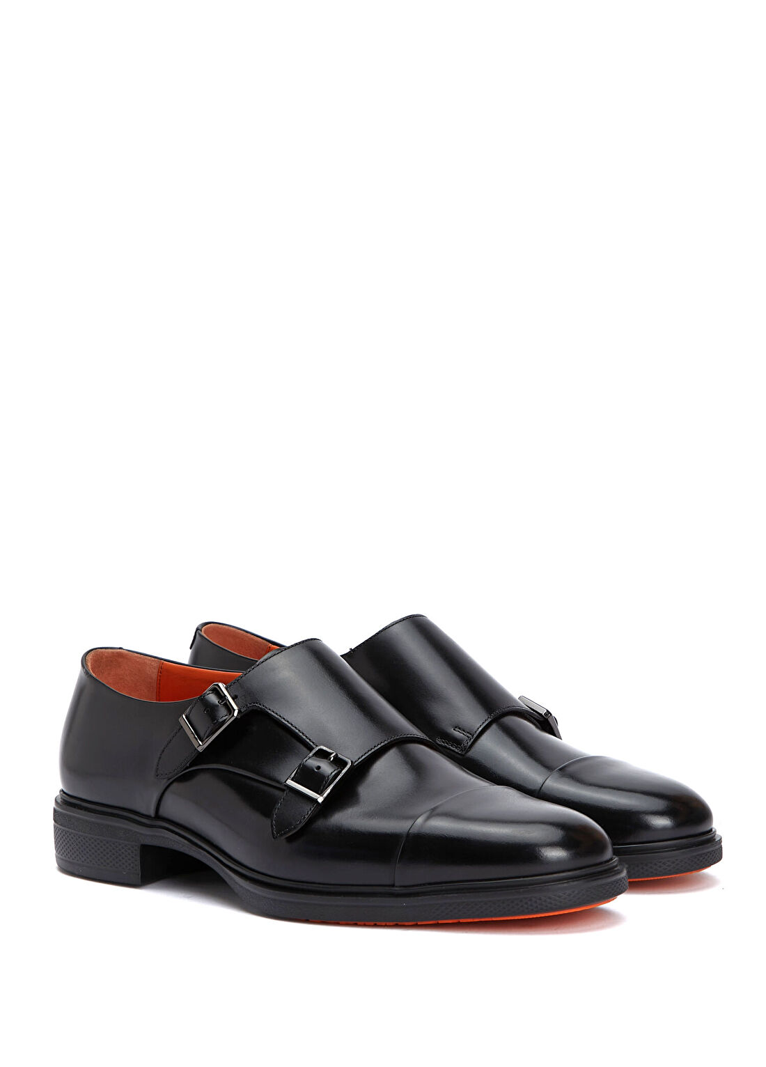 Santoni Easy On Siyah Erkek Deri Ayakkabı görsel 2