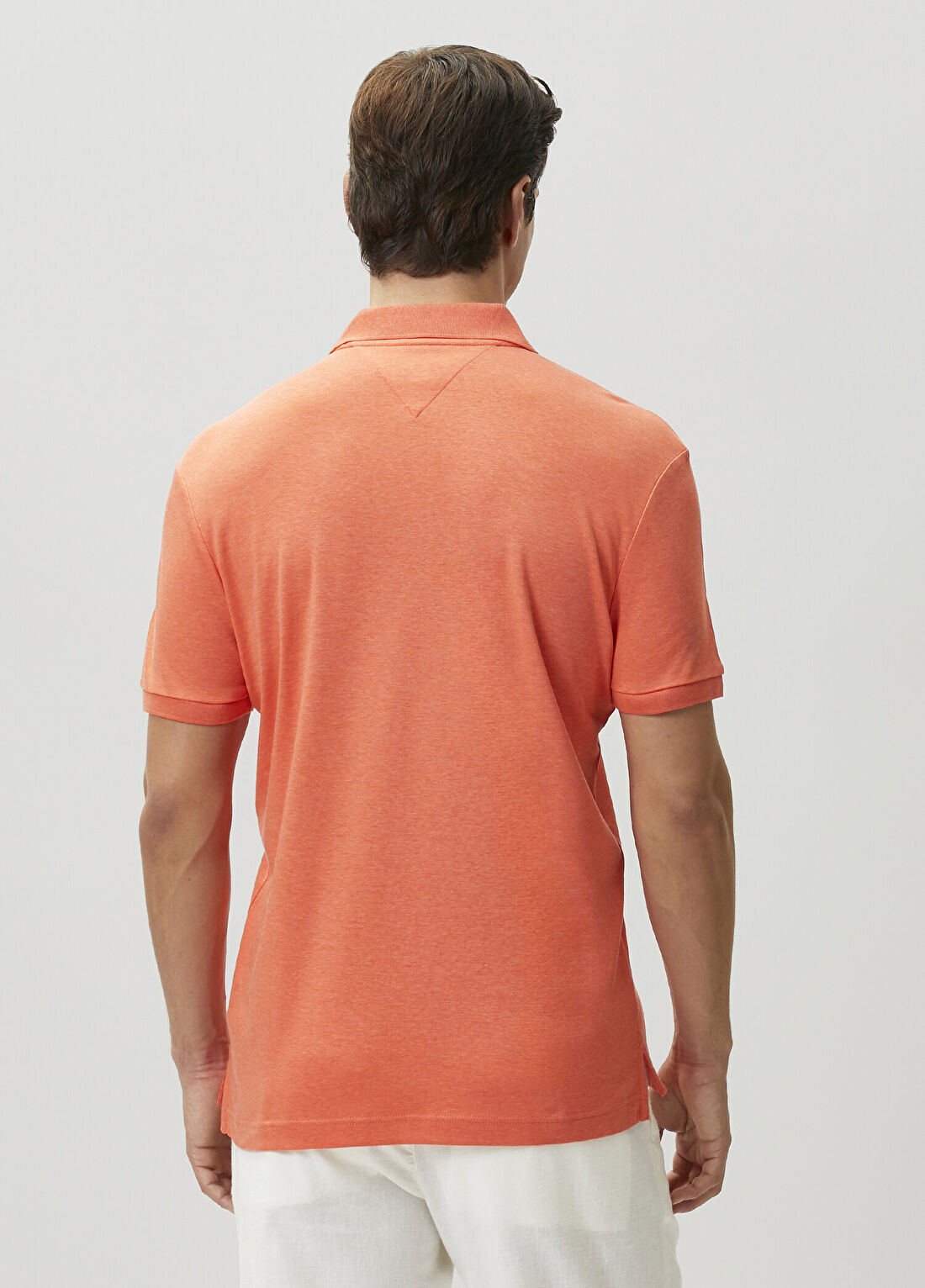 Tommy Hilfiger Regular Fit Turuncu Polo Yaka T-shirt görsel 4