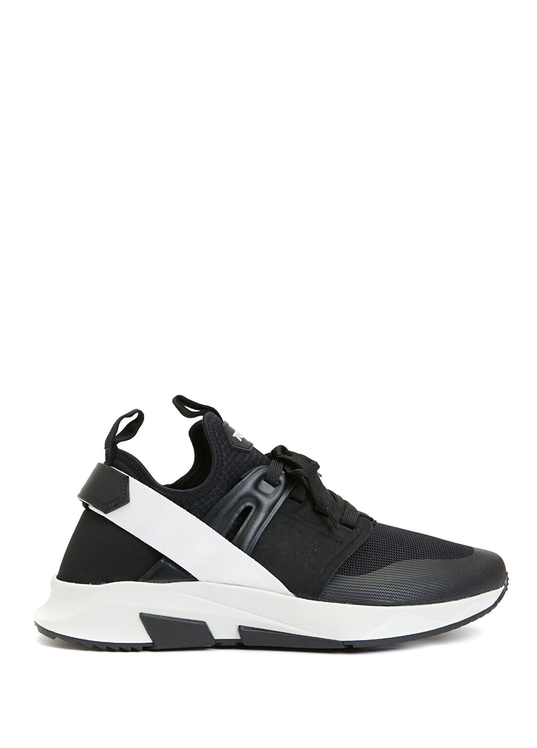 Tom Ford Neoprene Siyah Beyaz Logo Detaylı Erkek Sneaker