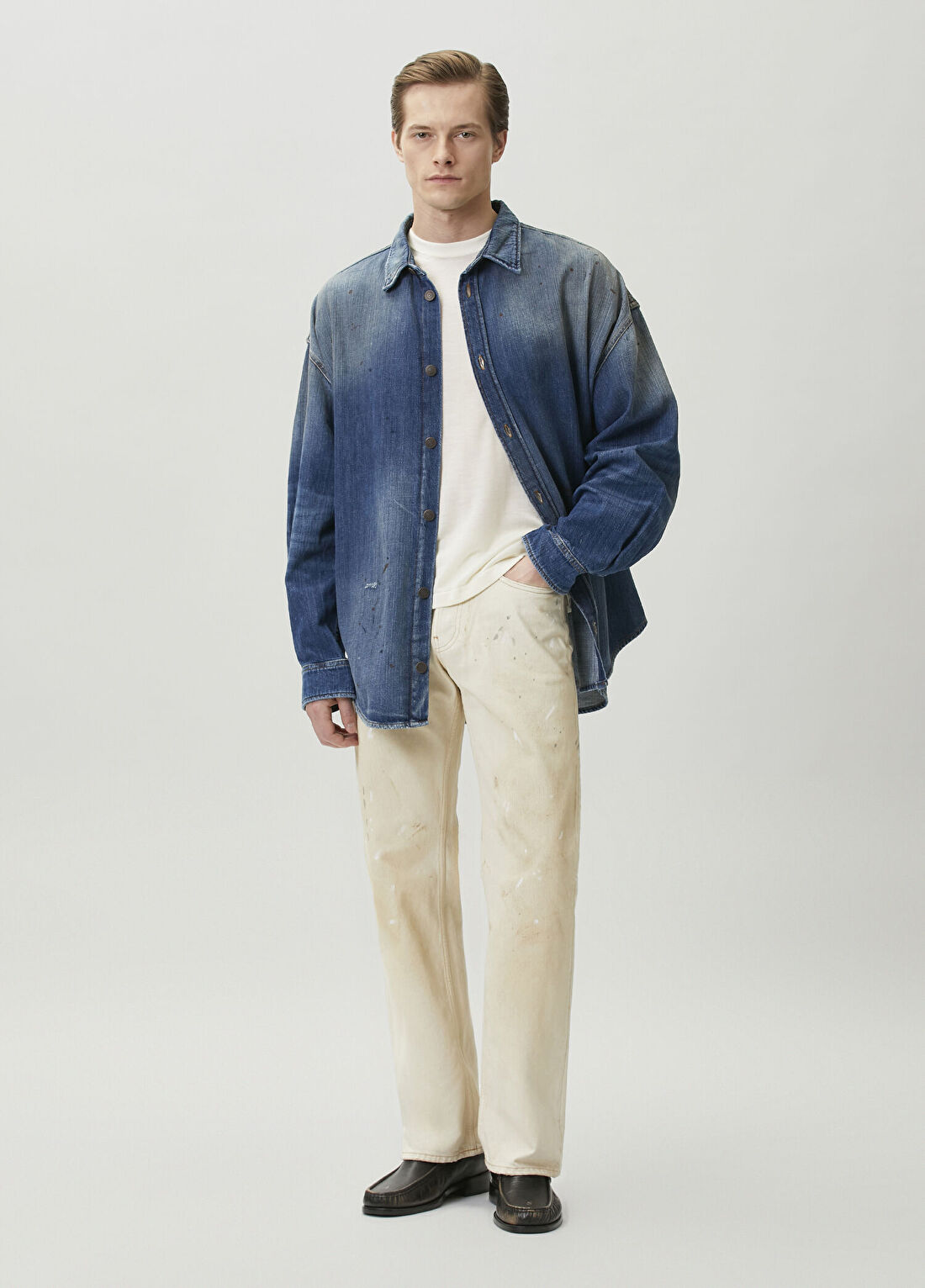 Acne Studios Beyaz Jean Pantolon