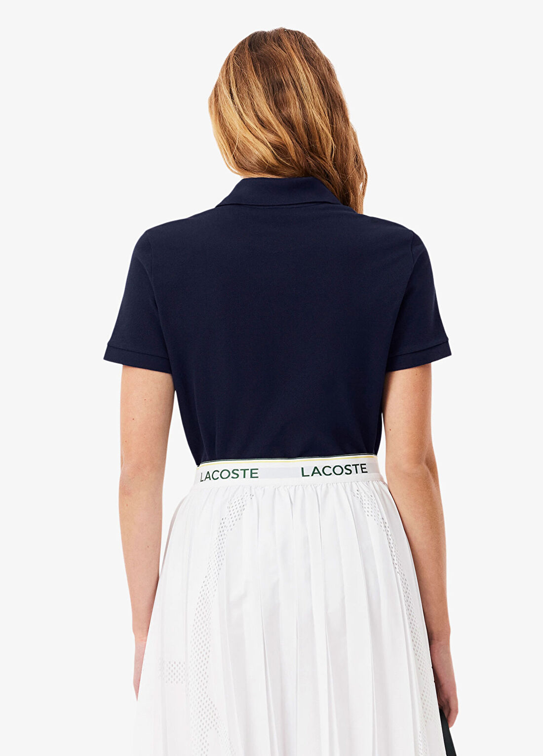 Lacoste Lacivert Polo Yaka Regular Fit Kısa Kollu Kadın T-shirt görsel 3