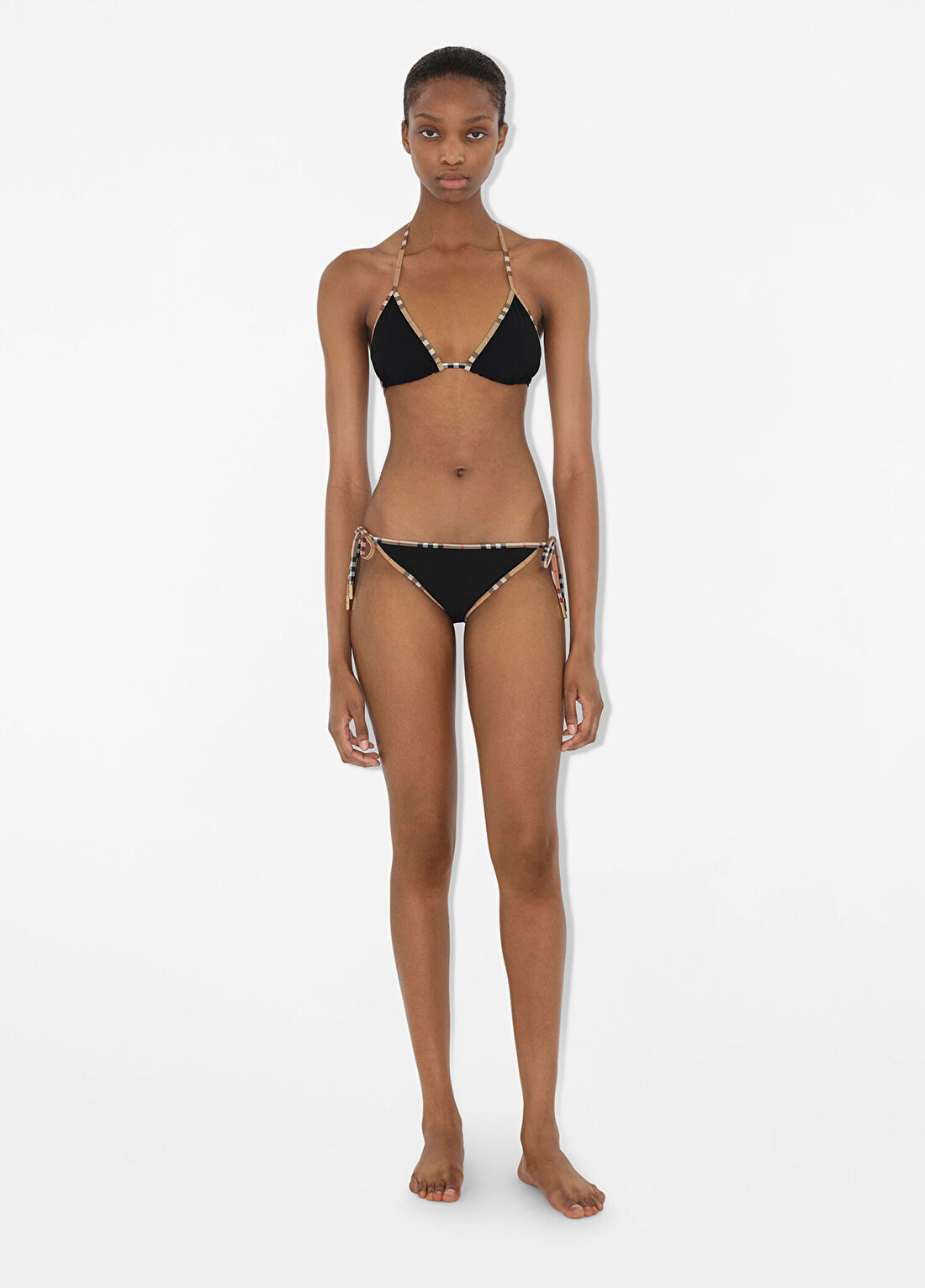 Burberry Check Trim Siyah Kadın Bikini Takımı
