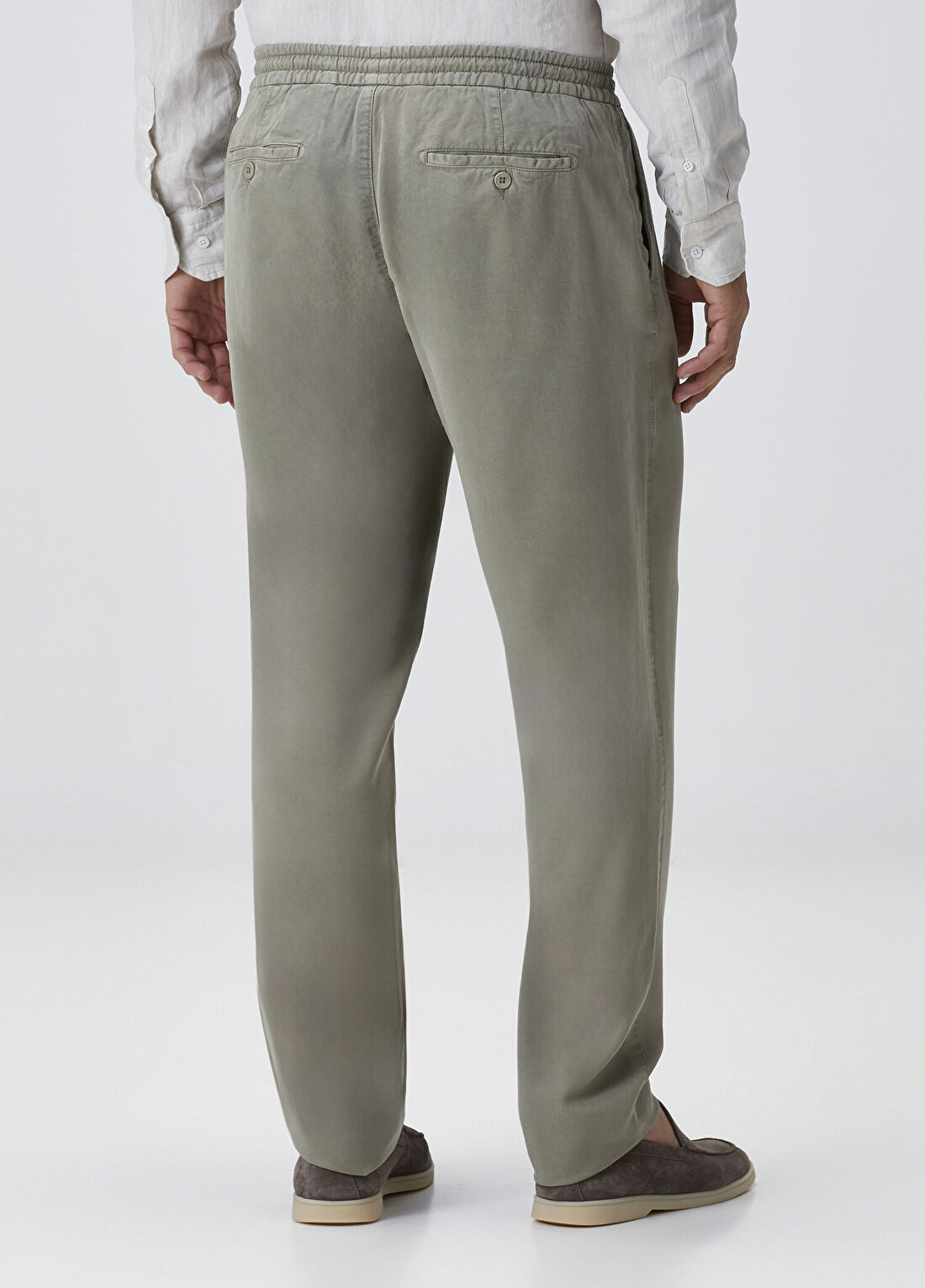 Beymen Collection Su Yeşili Beli Büzgülü Lyocell Spor Pantolon görsel 3