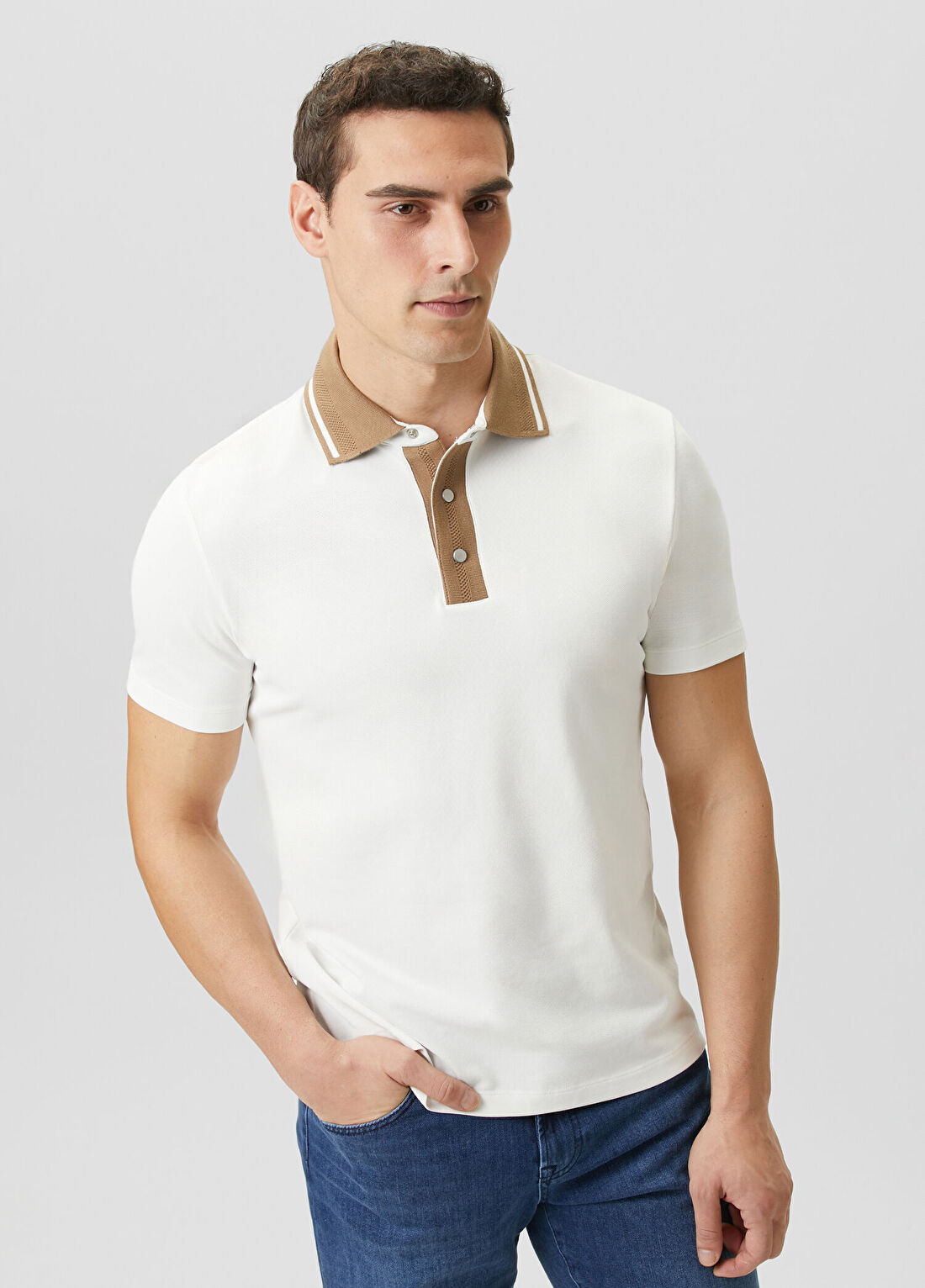 Network Kırık Beyaz Polo T-shirt