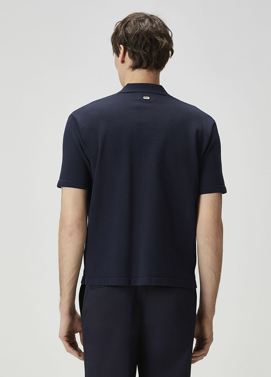 Solid Homme Lacivert Polo Yaka Triko görsel 4