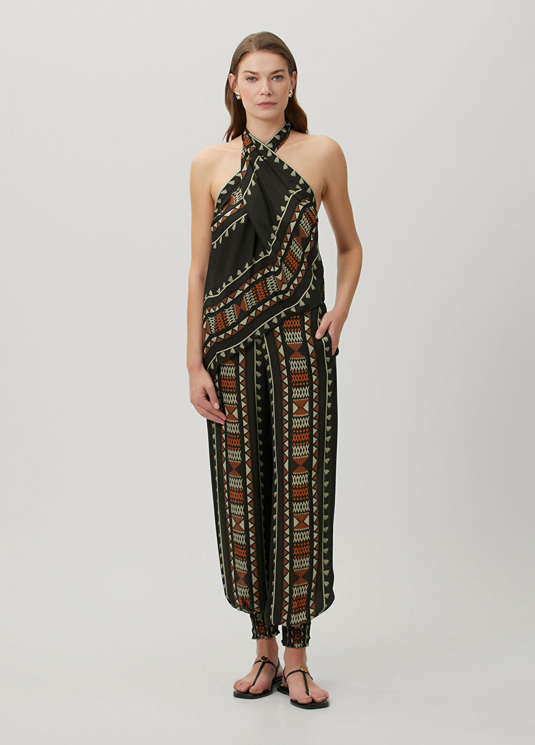 Johanna Ortiz Desenli İpek Pantolon