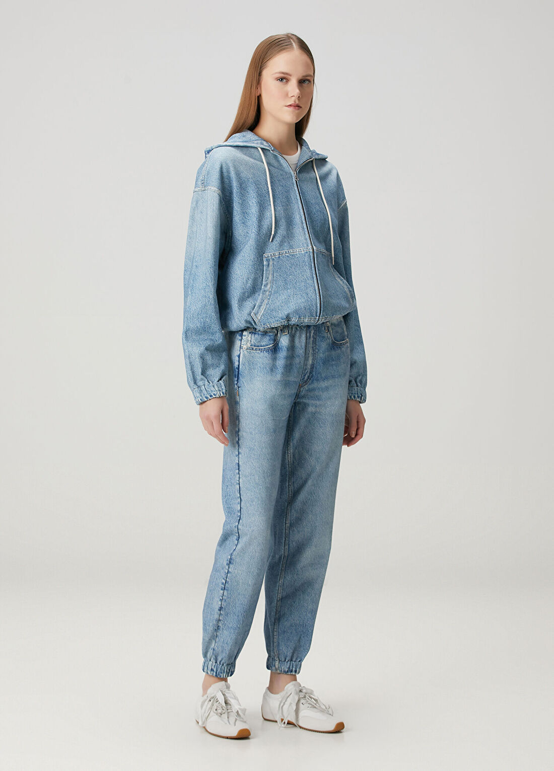Rag&Bone Miramar Mavi Kapüşonlu Sweatshirt görsel 2