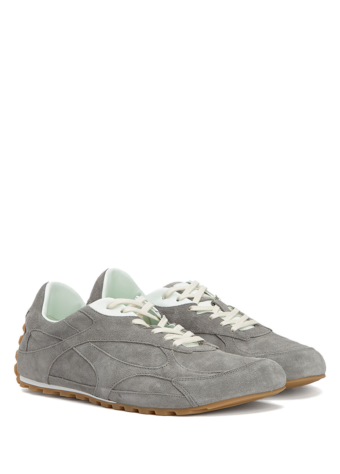 Bottega Veneta Orbit Flash Gri Erkek Süet Sneaker görsel 2