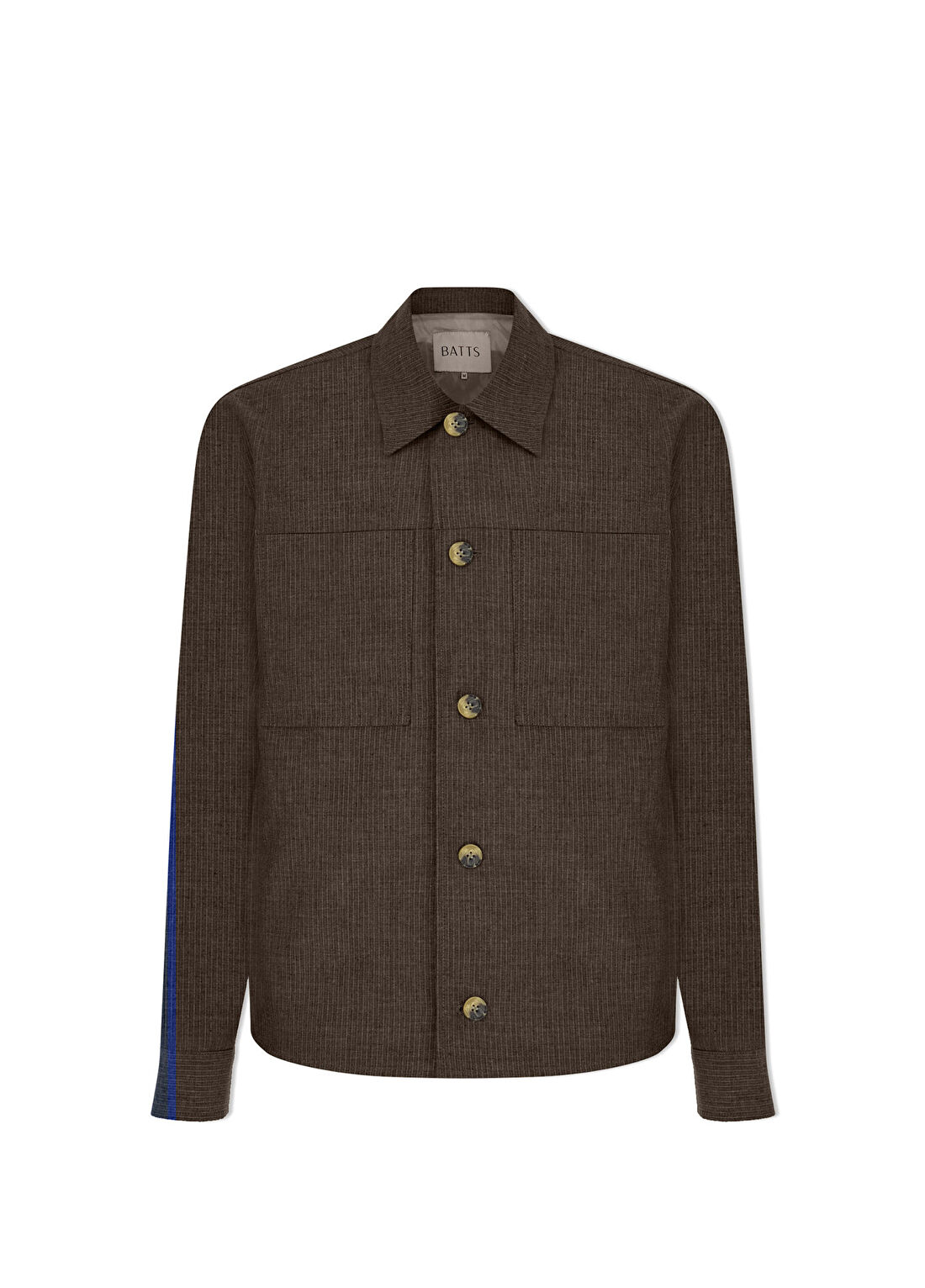 BATTS Corfu Koyu Kahverengi Çizgili Düğmeli Relaxed Fit Erkek Blazer Ceket