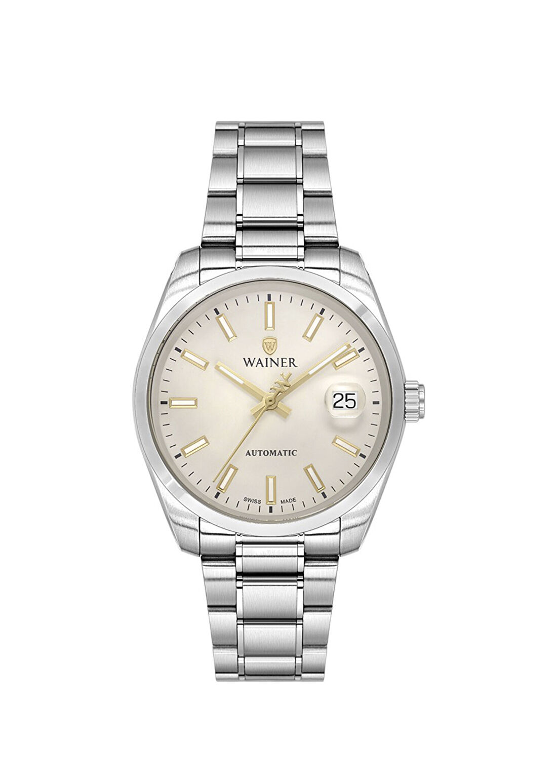 Wainer WA.25600-C Gümüş Metal Erkek Kol Saati