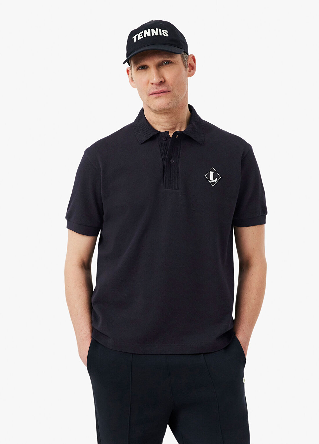 Lacoste Koyu Gri Polo Yaka Classic Fit Kısa Kollu Erkek T-shirt