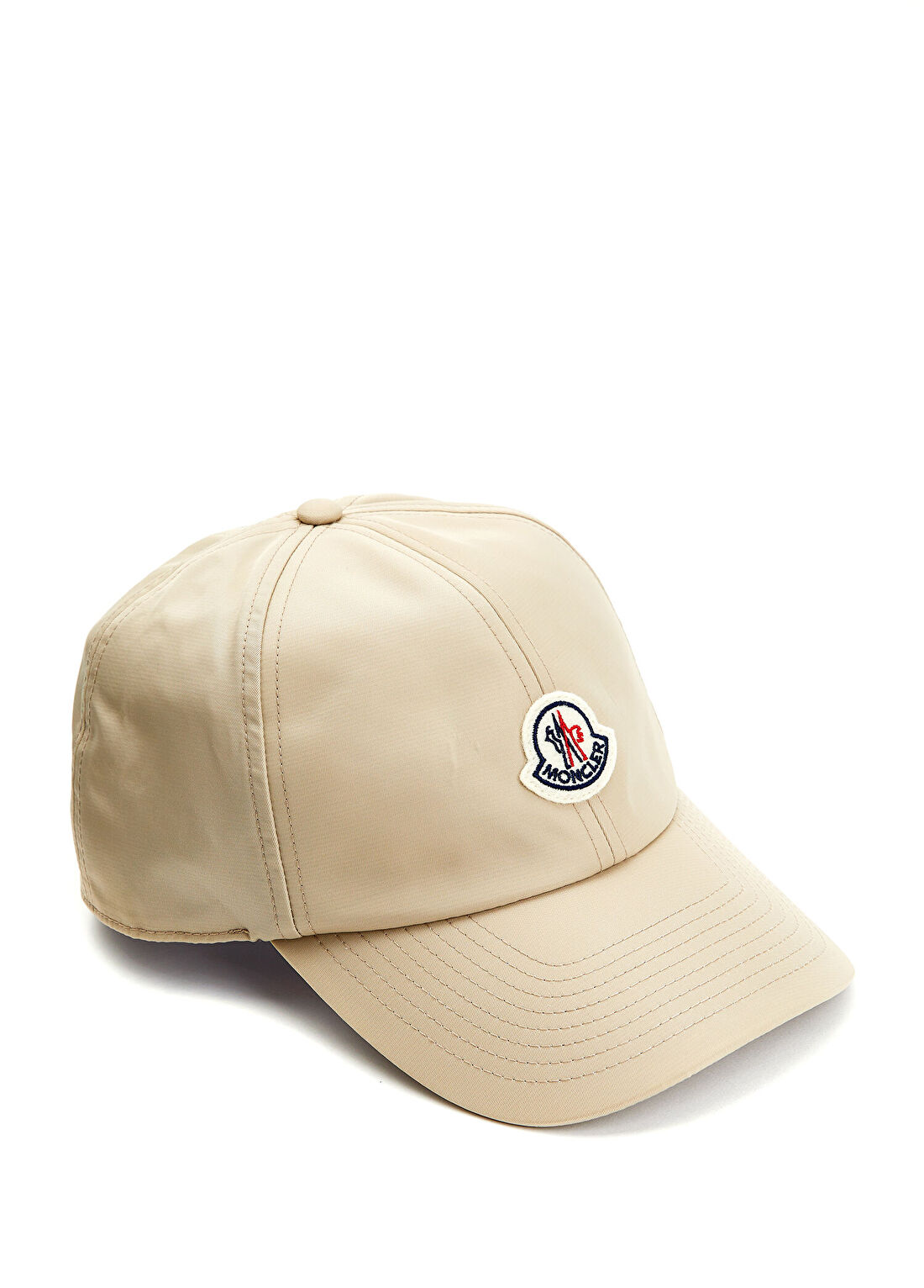 Moncler Bej Logo Detaylı Kadın Şapka