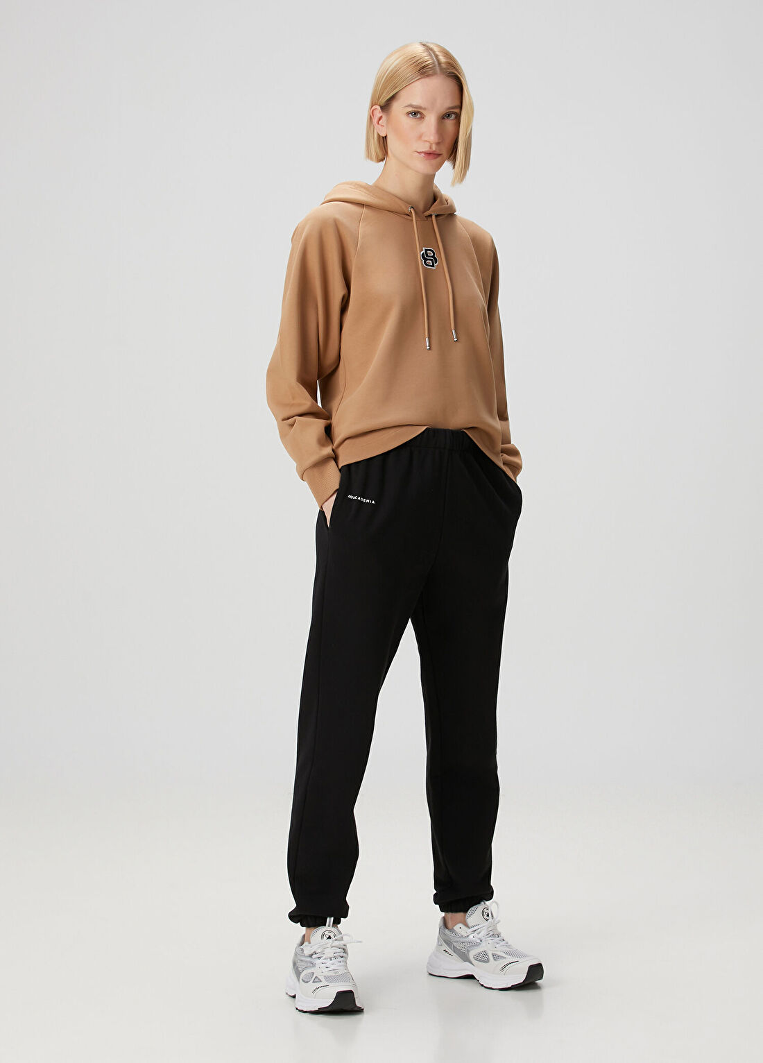 Boss Bej Kapüşonlu Sweatshirt görsel 2