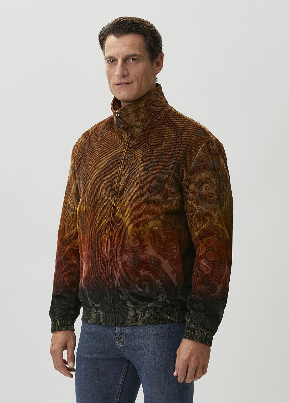 Etro Degrade Şal Desenli Kadife Ceket görsel 3