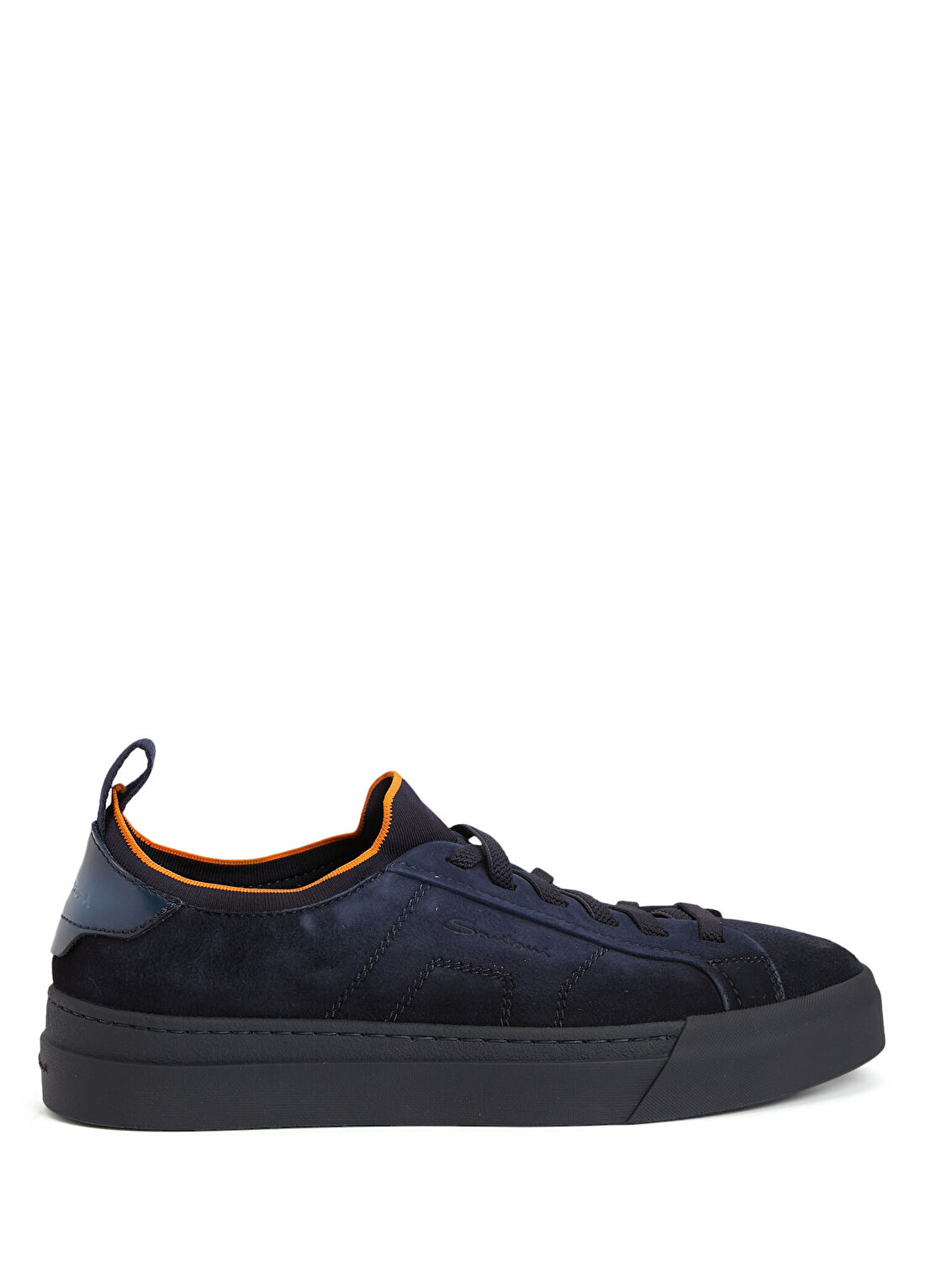 Santoni Sport Lacivert Erkek Deri Sneaker