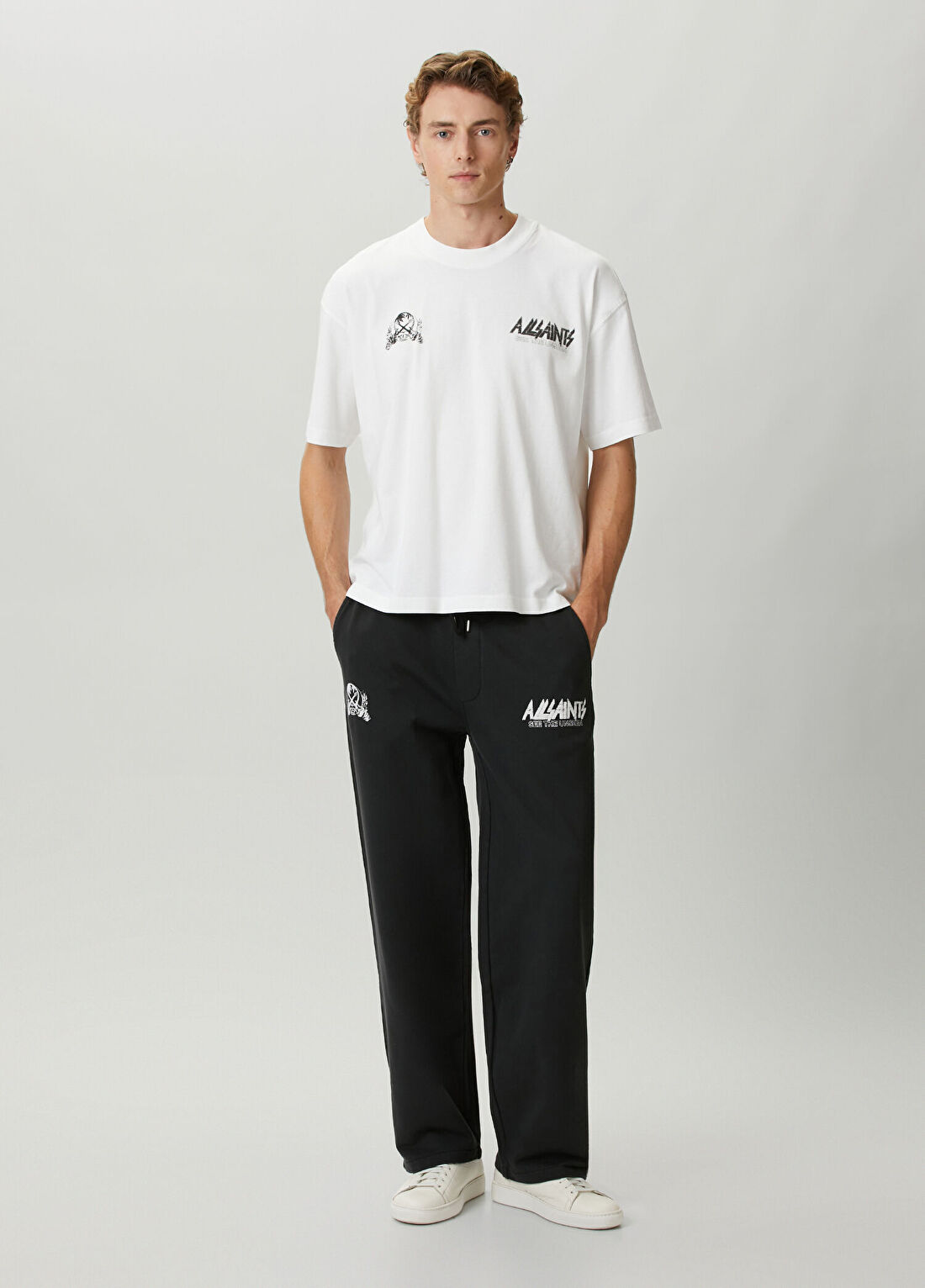 AllSaints Chromium Beyaz T-shirt görsel 2