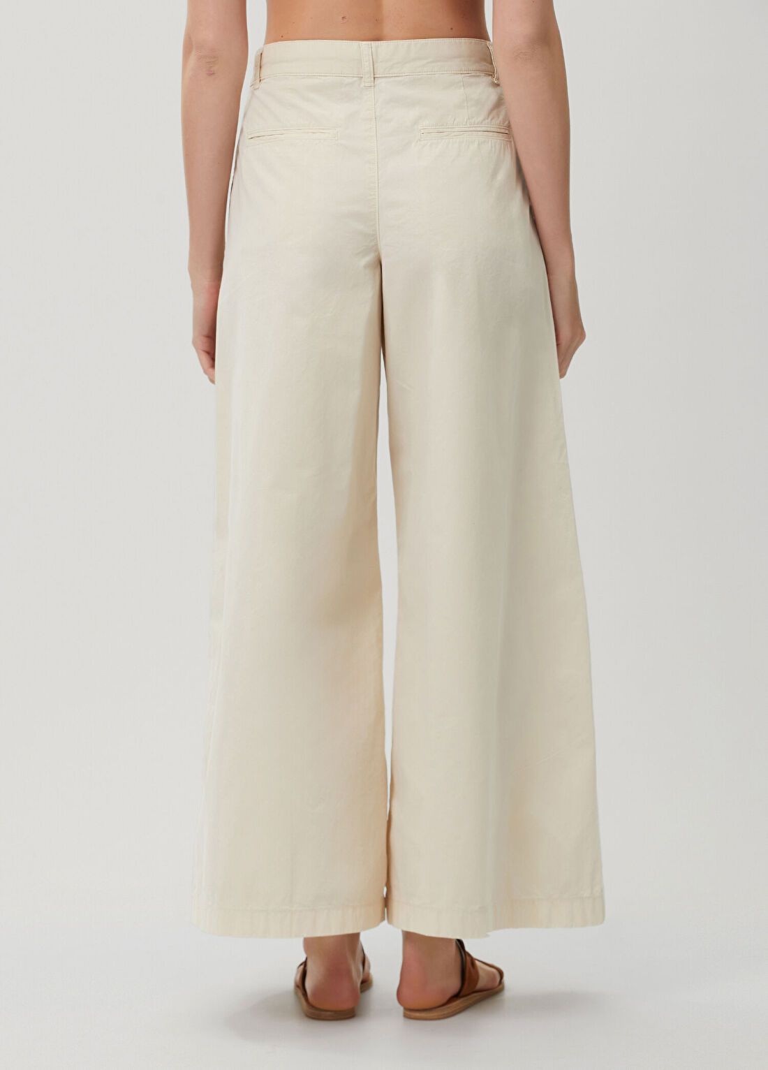 Polo Ralph Lauren Bej Wide Leg Jean Pantolon görsel 4