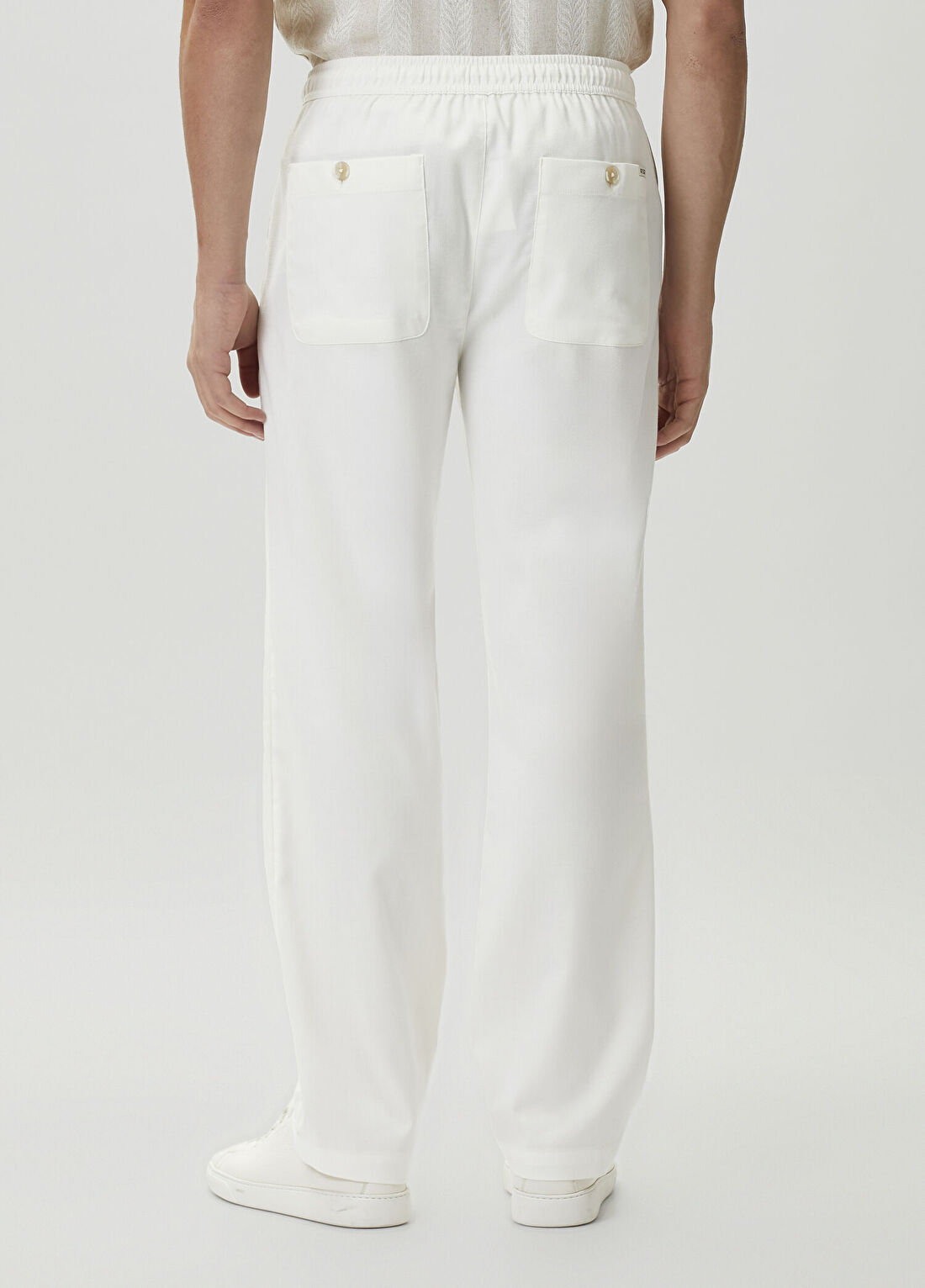Guess Relaxed Fit Paolo Beyaz Pantolon görsel 3
