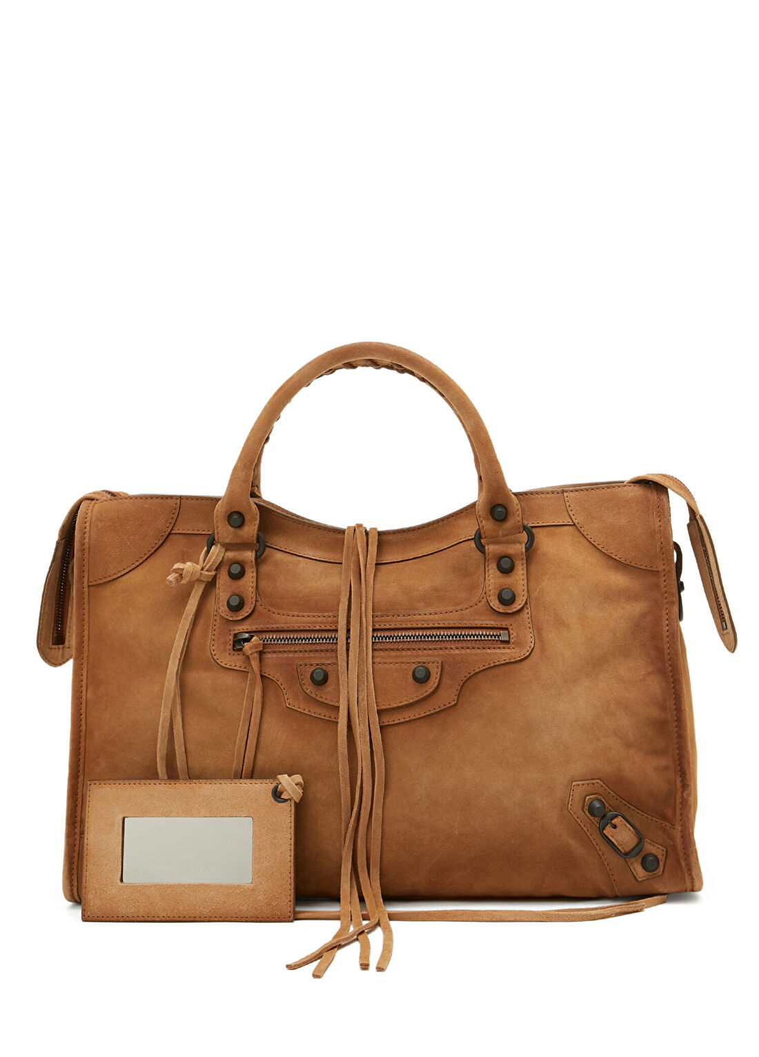 Balenciaga Le City Medium Camel Kadın Süet Çanta