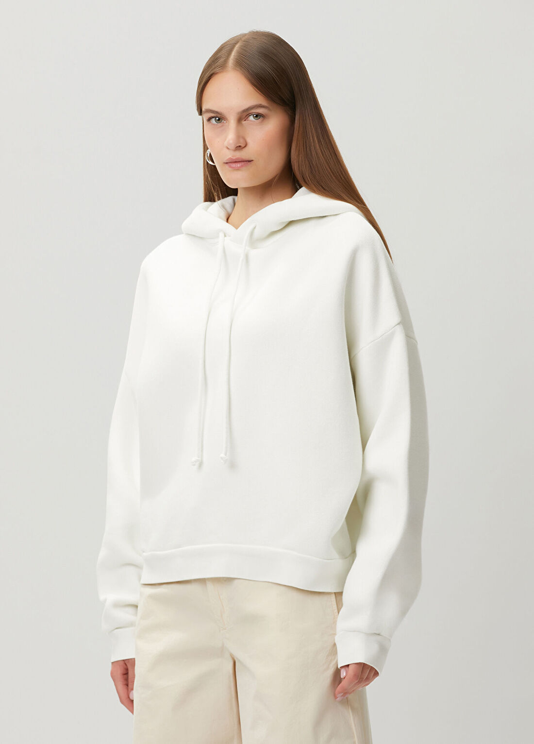 Acne Studios Beyaz Kapüşonlu Sweatshirt görsel 3