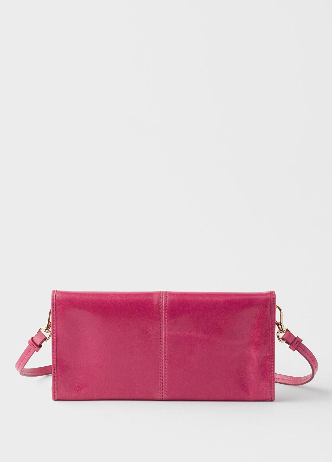 Prada Pembe Deri Omuz Askılı Kadın Cüzdan görsel 3