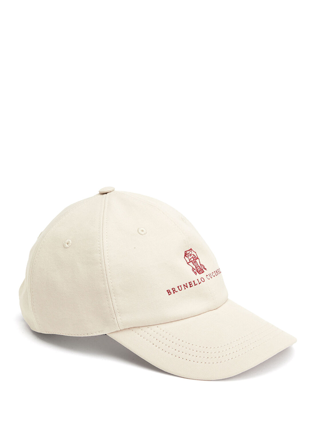 Brunello Cucinelli Bej Logo Nakışlı Erkek Şapka