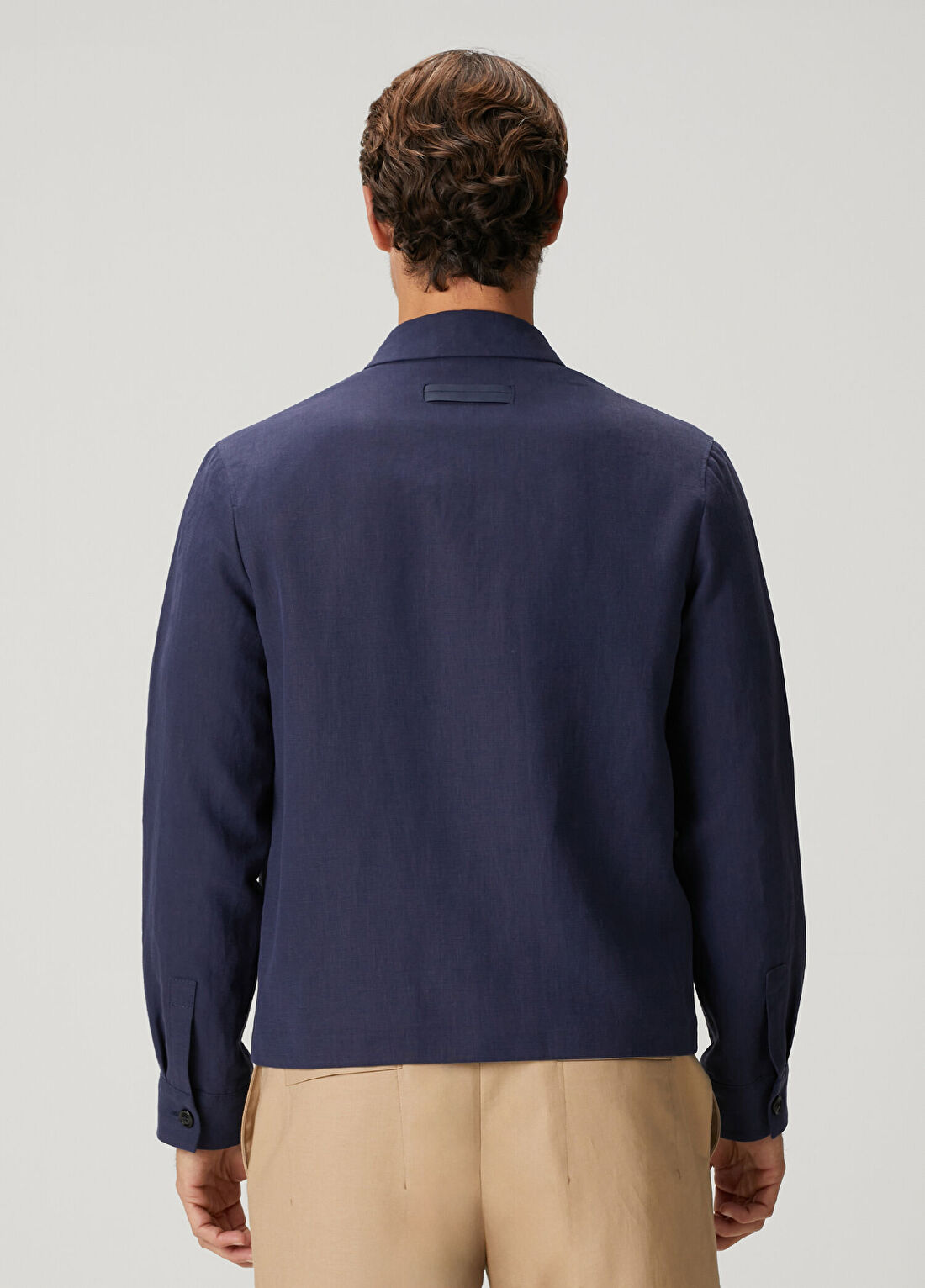 Zegna Lacivert Keten Ceket görsel 4