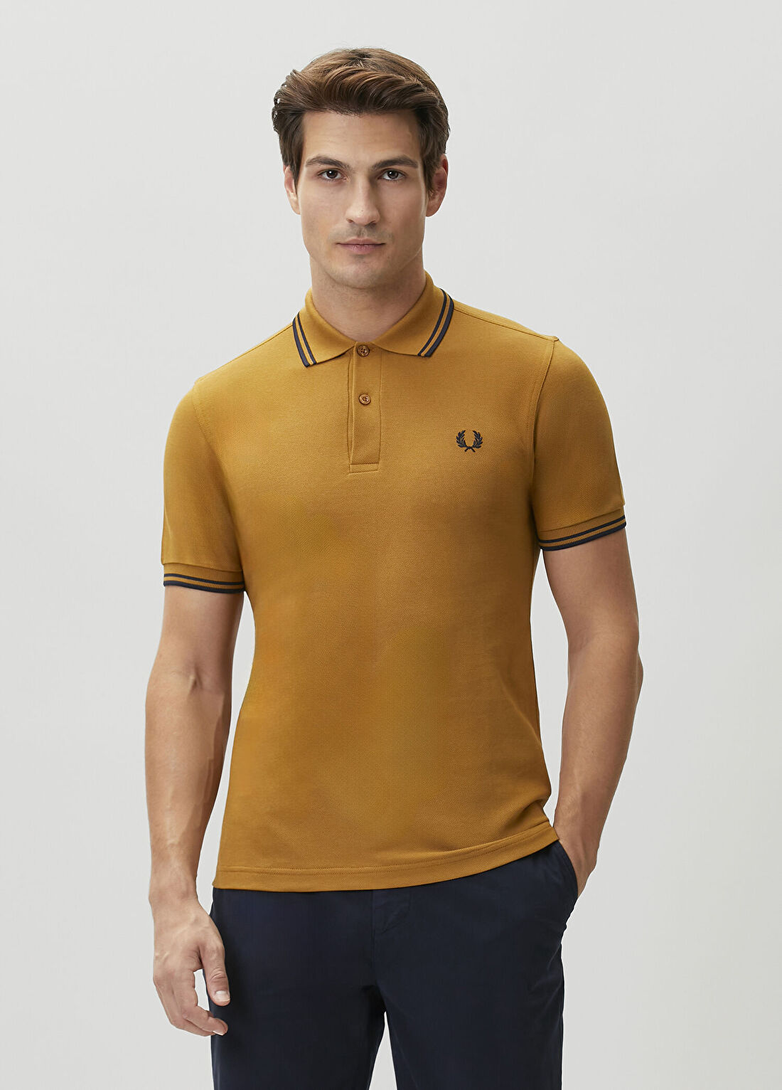 Fred Perry Twin Tipped Hardal Lacivert Polo Yaka T-shirt