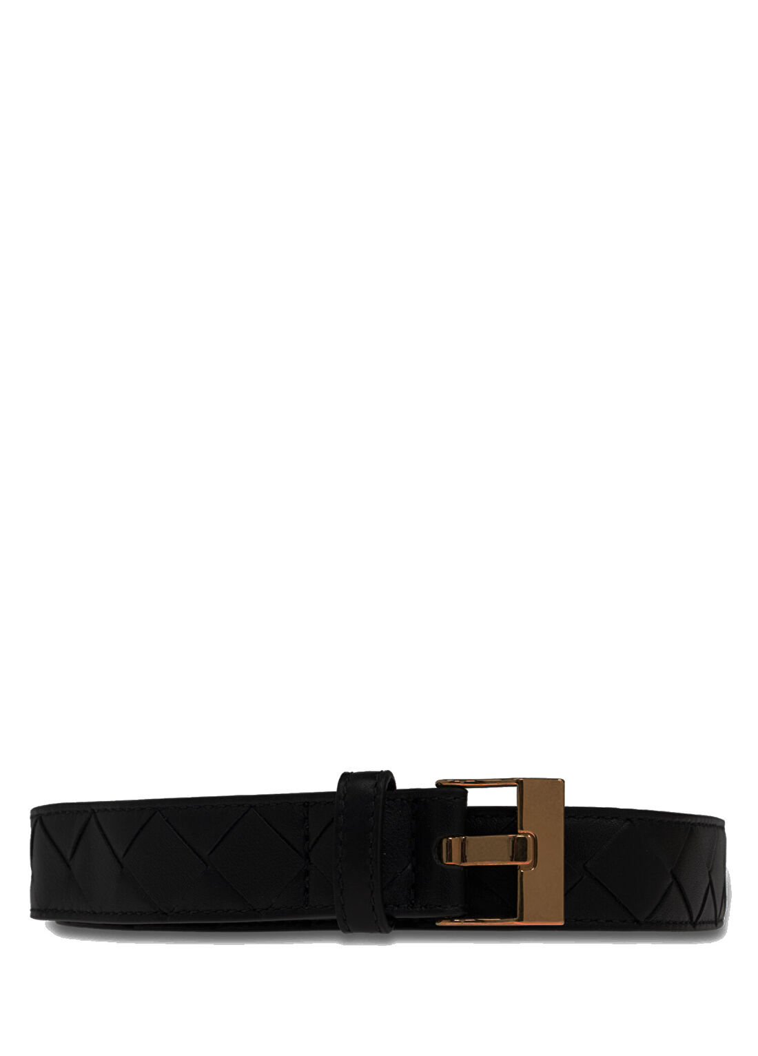 Bottega Veneta Watch Siyah Kadın Deri Kemer