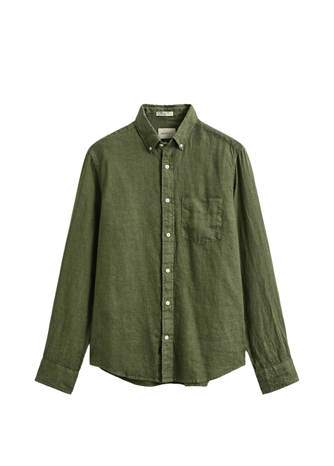 Gant Yeşil Regular Fit Düğmeli Yaka Uzun Kollu Erkek Gömlek