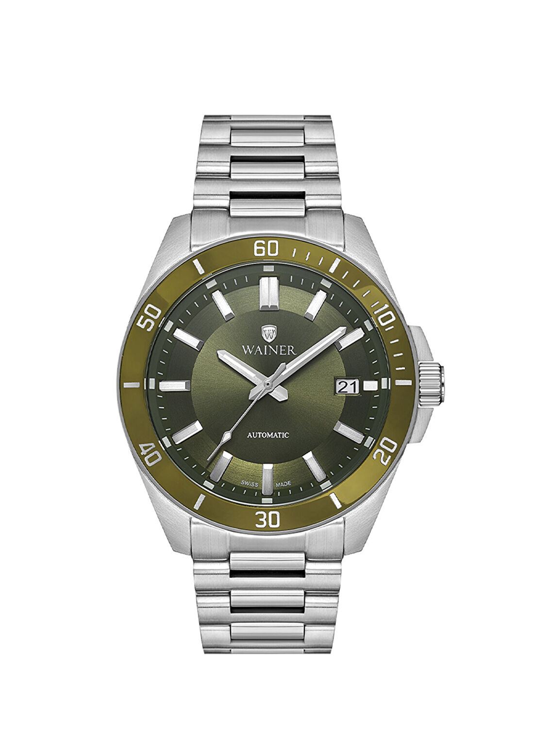 Wainer WA.25540-D Gümüş Çelik Erkek Kol Saati