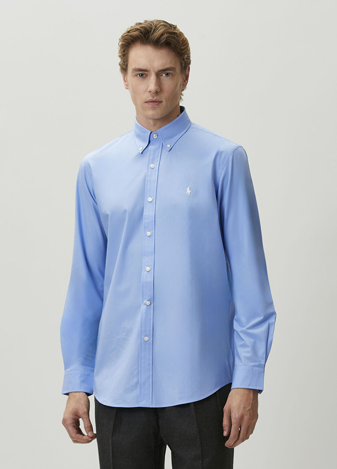 Polo Ralph Lauren Custom Fit Mavi Gömlek görsel 3