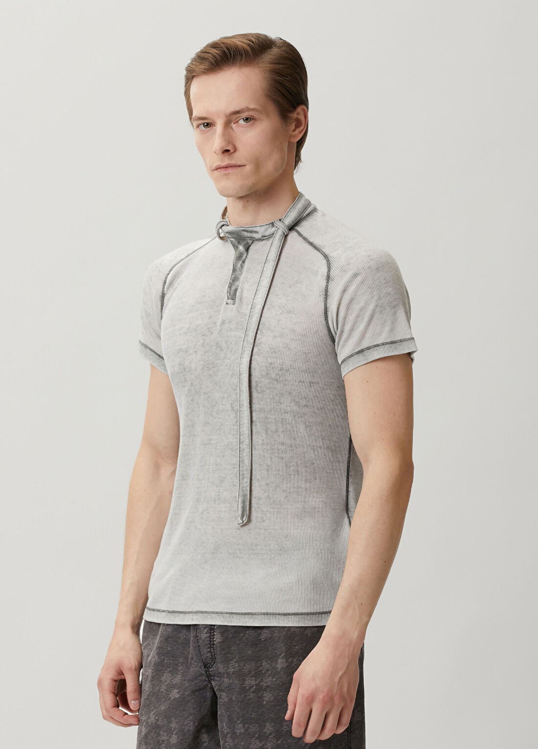 Diesel Antrasit T-shirt görsel 3