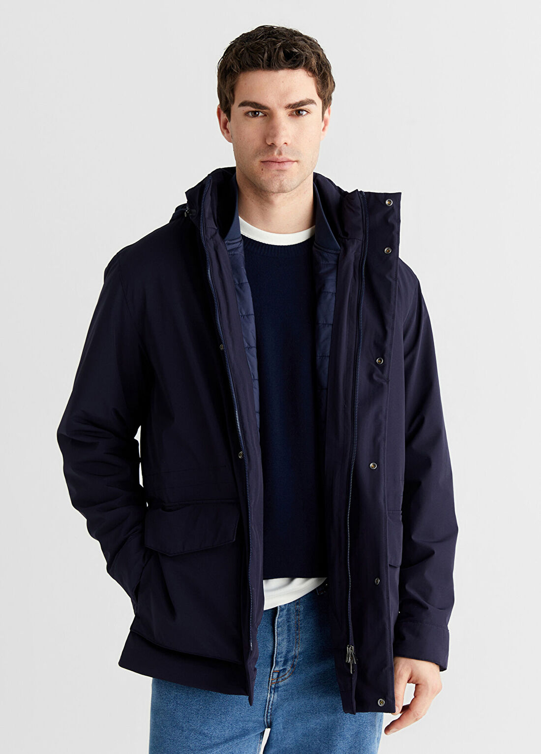 Gant Lacivert Regular Fit Erkek Mont