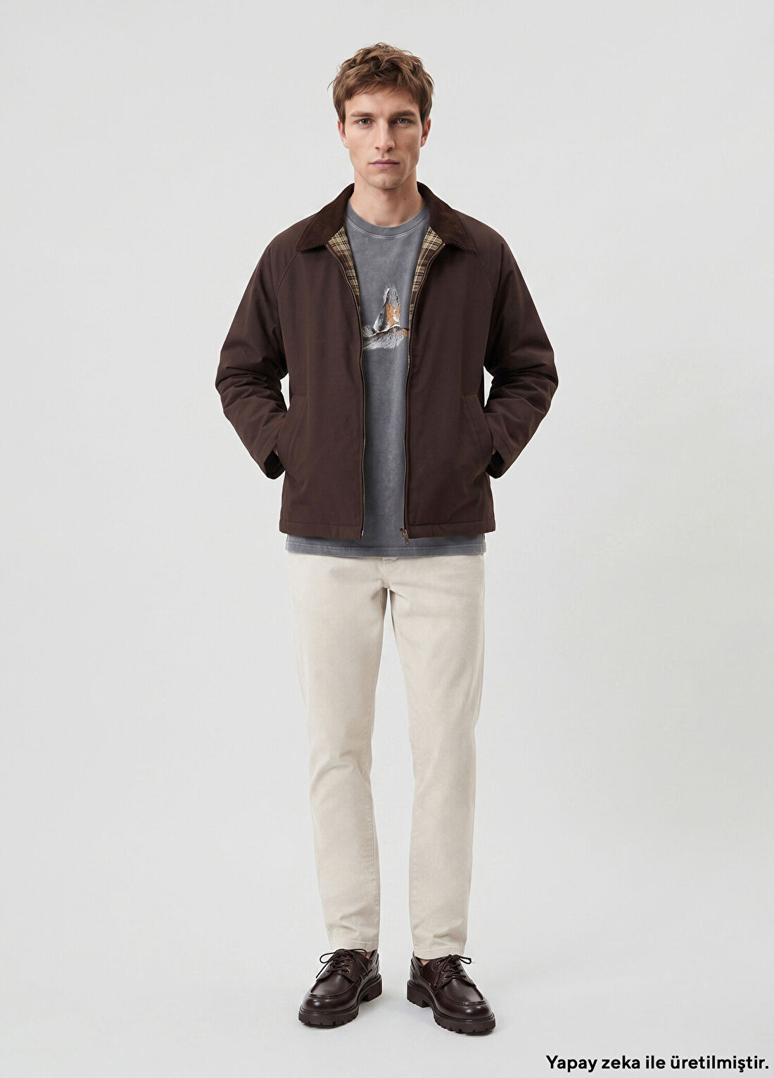 Beymen Club Regular Fit Bej İnce Chino Pantolon