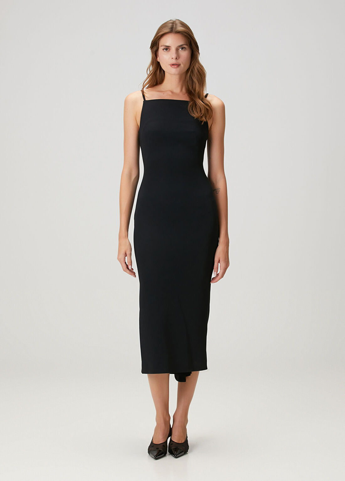 Givenchy Siyah Midi Elbise görsel 3