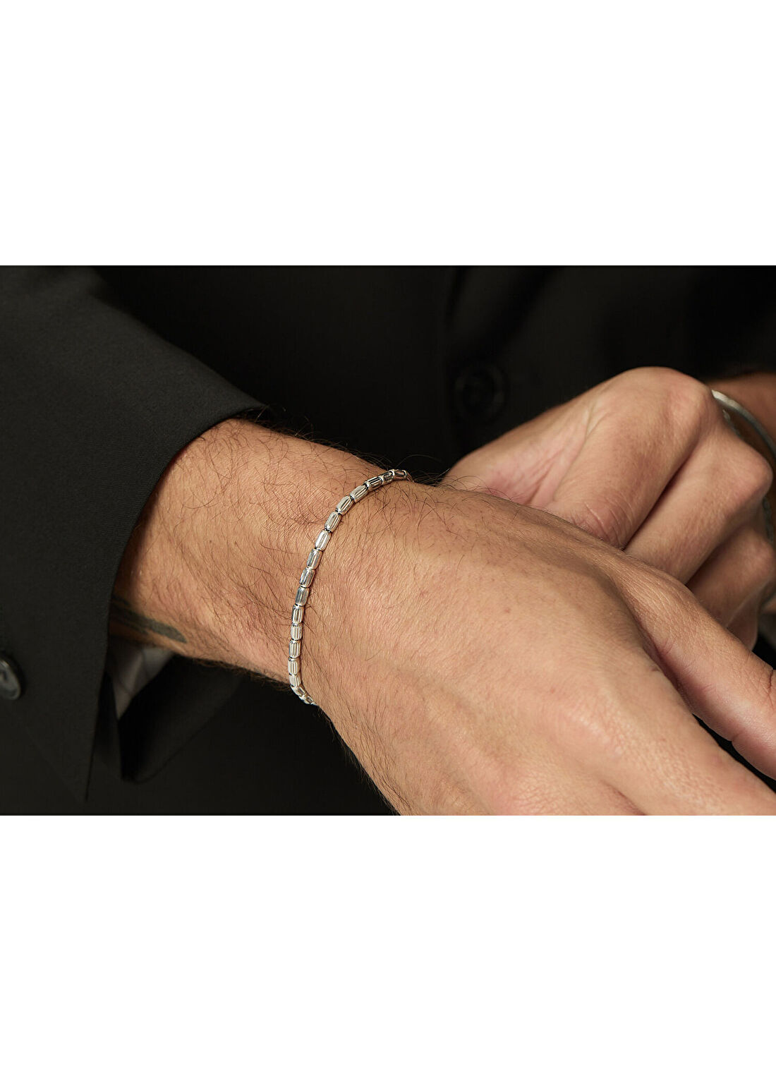 Reis Kuyumculuk Kibele Bangle White 14 Ayar Beyaz Altın Kadın Bileklik görsel 2