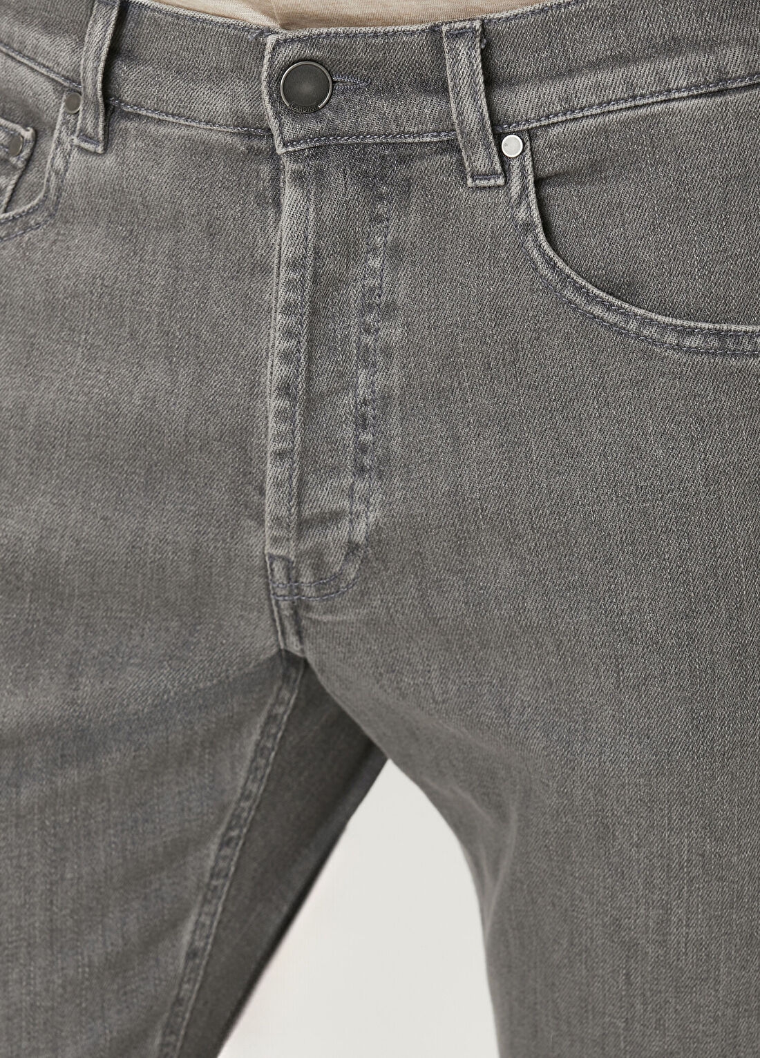 Lardini Gri Jean Pantolon görsel 4