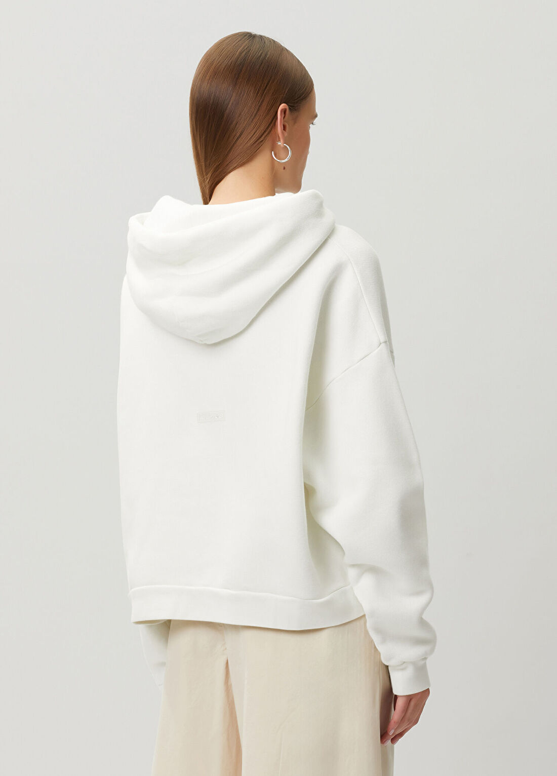 Acne Studios Beyaz Kapüşonlu Sweatshirt görsel 4