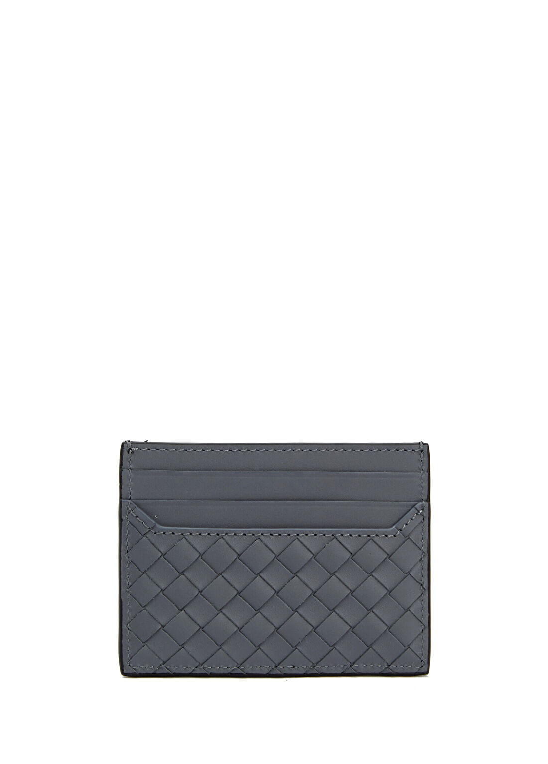 Bottega Veneta Siyah Gri Erkek Deri Kartlık