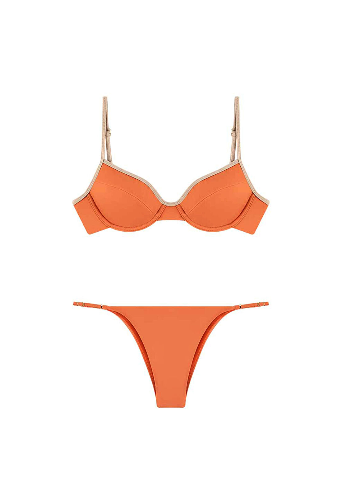 Bia Swimwear Pia Peach Fuzz Balenli Kadın Bikini Takımı