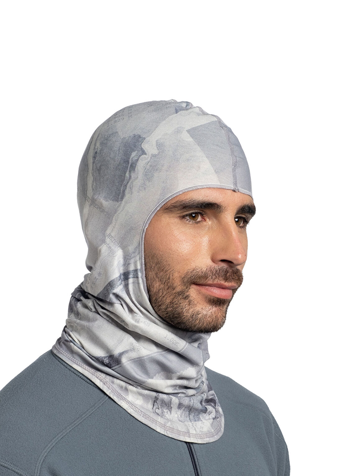 Buff Ecostretch Asphalt Grey Balaclava Unisex Maske görsel 3
