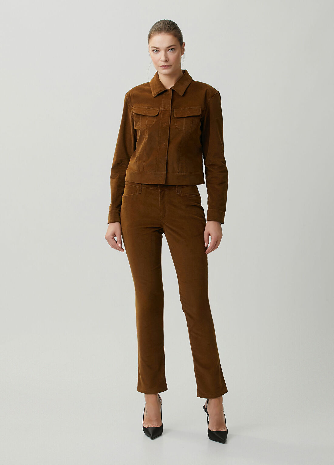 Tom Ford Kahverengi Kadife Pantolon