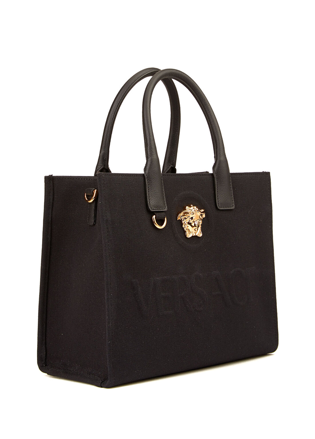 Versace La Medusa Canvas Small Siyah Kadın Çanta görsel 3