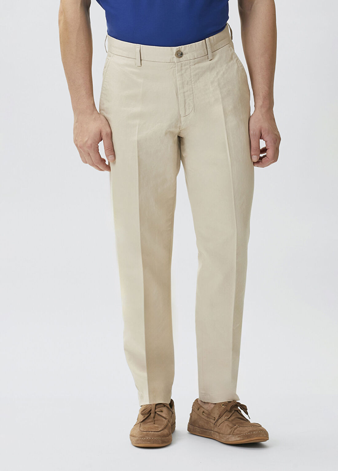 Network Taş Pilili Keten Karışımlı Chino Casual Pantolon görsel 2