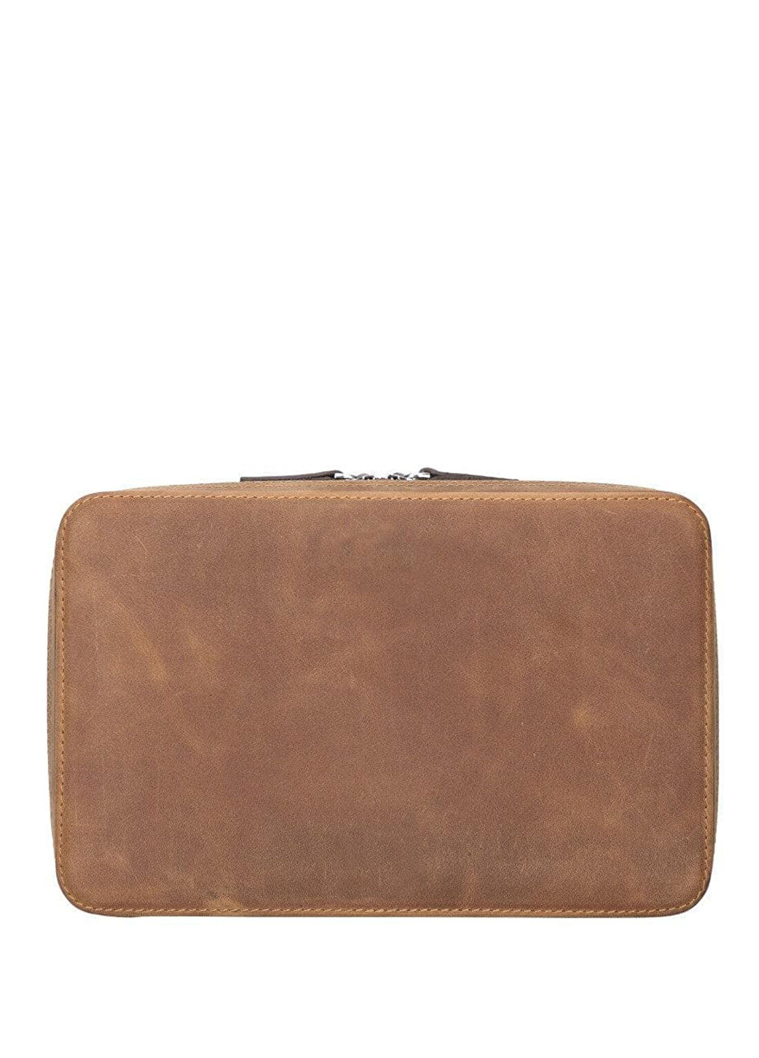 Bloominbag Arcadia Saddle Heritage Kahverengi Taba Deri Elektronik Aksesuar Düzenleyici Teknoloji Çantası