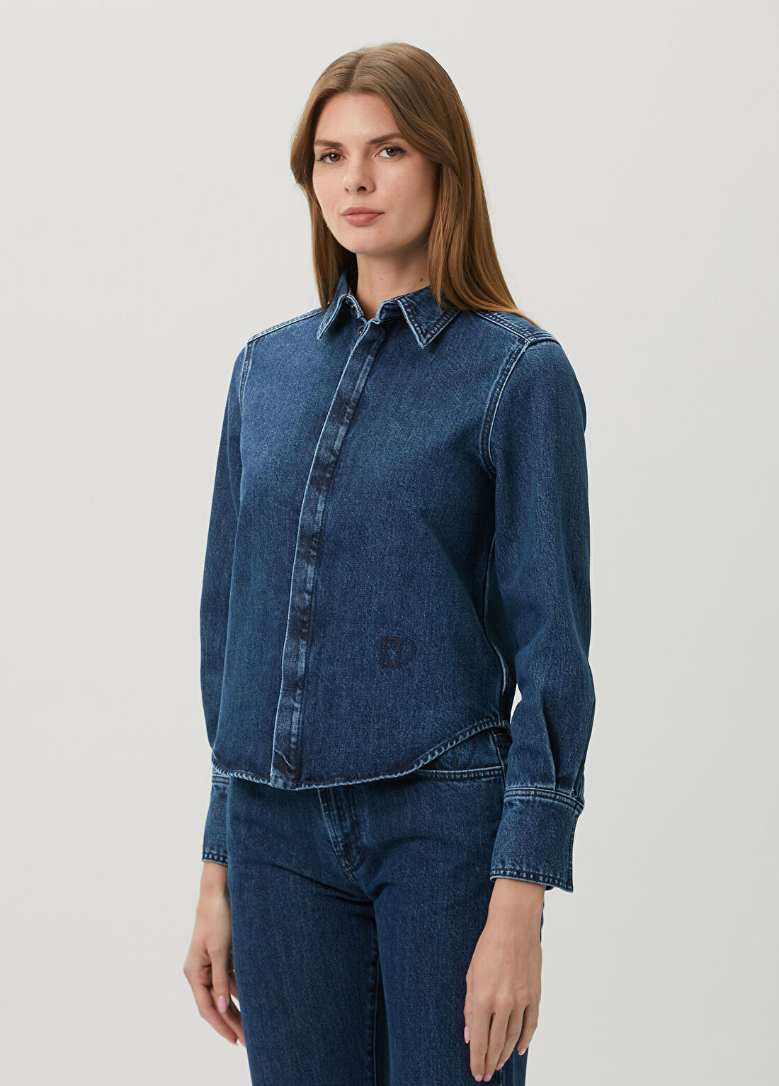 Sa Su Phi Indigo Denim Gömlek görsel 3