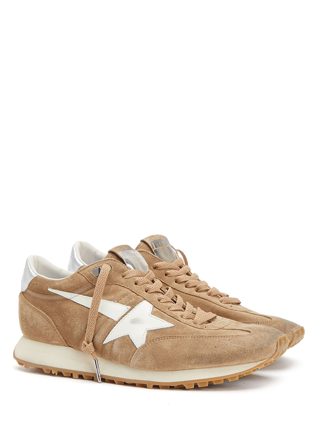 Golden Goose Bej Beyaz Kadın Deri Sneaker görsel 2