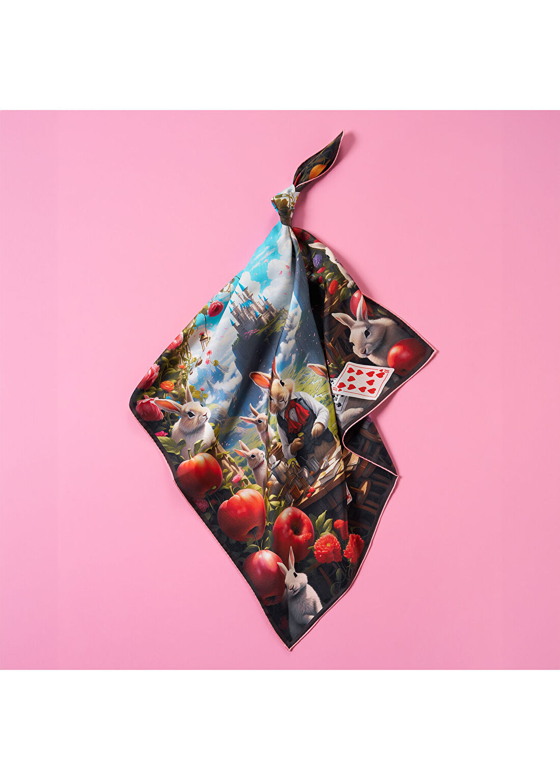 Lakin Wonderland Twill İpek Kadın Fular 50 cm görsel 2